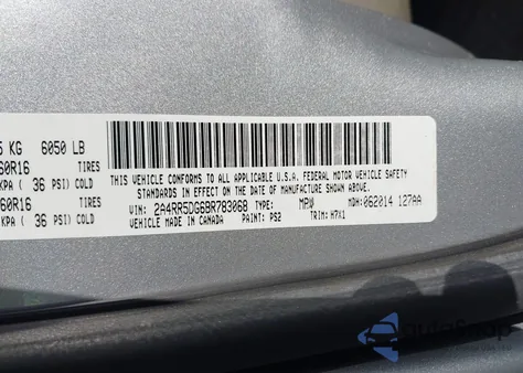 2011 Chrysler Town & Country Touring z USA, uszkodzony, nr VIN 2A4RR5DG6BR783068